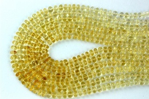 16 \ "Long 1 Brin Naturel Jaune Citrine Pierres Précieuses Micro Facettes Rondelle Perles pour la Fabrication de Bijoux Perles de Pierre - Product Image 3