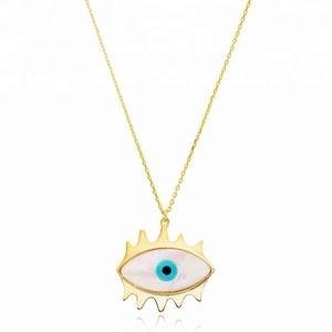 Esmalte ojo diseño colgante turco venta al por mayor hecho a mano 925 joyería de plata esterlina - Product Image 1