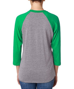 Camiseta de manga regular de béisbol de algodón 100% hecha a medida para mujer, estilo deportivo Simple básico de talla grande, venta al por mayor, informal, manga 3/4 - Product Image 5