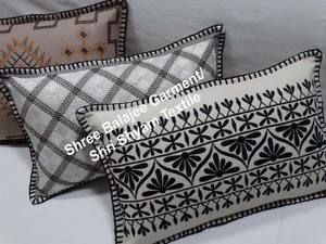 16x16 Rocco ปลอกหมอนอิงผ้าฝ้าย100% ลายปักเป็นมิตรกับสิ่งแวดล้อมปลอกหมอนรองเอวผ้าห่มคลุมโรงแรมโรงพยาบาล - Product Image 5