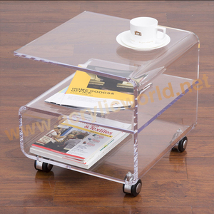 Mesa de té de plástico transparente, mesa acrílica moderna, silla de escritorio acrílica - Product Image 2