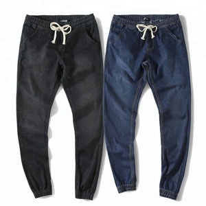 De los hombres de la moda de lavado vaqueros Biker ajustados con destruido deshilachado Slim Fit pantalones de mezclilla - Product Image 3
