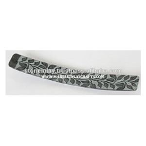 Porta Incienso de Piedra Jabonosa con Diseño de Hojas en Forma Rectangular - Product Image 1