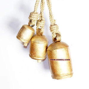 กระดิ่งวัวโลหะสไตล์วินเทจแบบเรียบง่ายสำหรับตกแต่งบ้านและสวน กระดิ่งแขวนขนาดใหญ่สไตล์ฟาร์มเฮาส์สำหรับตกแต่งภายนอกและภายใน - Product Image 3