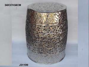 เก้าอี้อลูมิเนียมในนิกเกิลเสร็จสิ้นด้วยการตัดงานที่มีอยู่ในเสร็จสิ้นอื่นๆเช่นทองเหลืองโบราณทองแดงฯลฯโลหะเฟอร์นิเจอร์บ้าน - Product Image 4