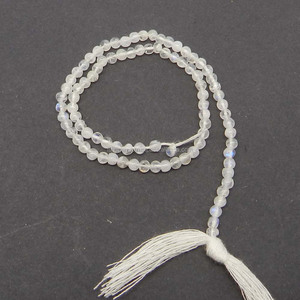 Piedra Lunar arcoíris redonda lisa de 3mm, Gema de 9,5 pulgadas de longitud, hilo de 16,15 cts, fabricación de cuentas para joyería - Product Image 2