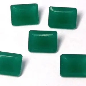 Best Quality Top Selling 9x11mm Natural Green Onyx Faceted Octagon Cut Loose Gemstones From A Verified Supplier