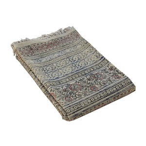 Venta al por mayor de gran tamaño 5x8 pies hecho a mano indio antiguo bohemio Dhurrie alfombra moderna alfombra de algodón con estampado de bloque de mano - Product Image 6