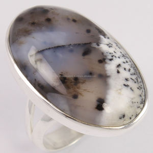 ÁGATA DENDRITICA Natural Gemas grandes Plata de Ley 925 Anillo fabuloso Venta al por mayor Proveedores de joyería de plata Joyería de plata en línea - Product Image 2