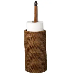 Low price laundry storage basket handmade wholesale rattan toilet roll holder cheapest product