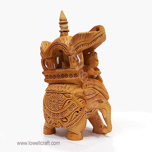 ELEFANTE DE MADERA AMBABARI CON HOWDAH - Product Image 6