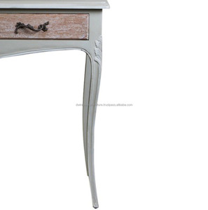 Armoire de rangement en bois massif peint à la main, miroir et commode - Product Image 6