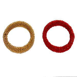 Anillo de servilleta con cuentas, anillo de tejido con cuentas de COLOR - Product Image 2