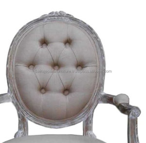 เฟอร์นิเจอร์ทาสีอินโดนีเซีย-เก้าอี้รับประทานอาหารแขนฝรั่งเศสเฟอร์นิเจอร์สีโทรม - Product Image 3