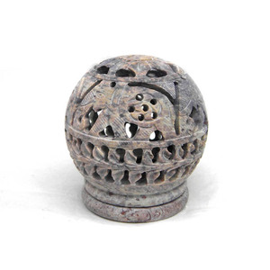 Soapstone Natural Stone Fine Carving Handmade <b>Elephant</b> Shaped Glazed Round Small Votive Holder T-Light <b>Candle</b> Stand Handcrafted - Product Image 1