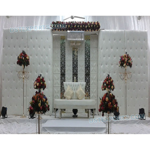 Majestuoso juego de paneles de cuero deslumbrante para decoración de bodas asiáticas, paneles superiores con mechones para ocasiones de fiesta - Product Image 1