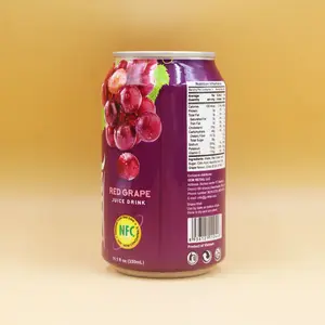 11.1 oz VINUT konserve üzüm suyu meyve suyu toptan özelleştirilmiş etiket düşük riskini hastalıkları distribütörler