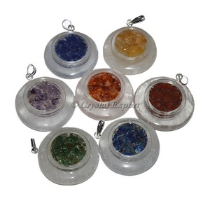 <b>Crystal</b> Quartz Orgone Chakra Pendants <b>Set</b> Mascot Style Healing Products - Product Image 1