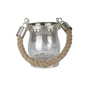 Colgante de yute votivo de vidrio, vela de vidrio transparente, decoración votiva para fiesta, vidrio votivo con mango de yute - Product Image 6