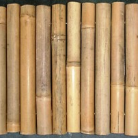 Grands pôles de bambou enveloppés en plastique, derrière les commandes - Product Image 2
