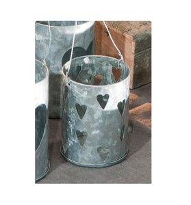 Portavelas de luz de té con acabado de zinc para el hogar, oficina y decoración de boda, FAROL DE Metal y candelabro de tarro - Product Image 1