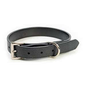 Furzone-Collier de chien canin de qualité supérieure avec sangle enduite de PVC et cuir confortable pour toutes les saisons et votre ami à fourrure - Product Image 1