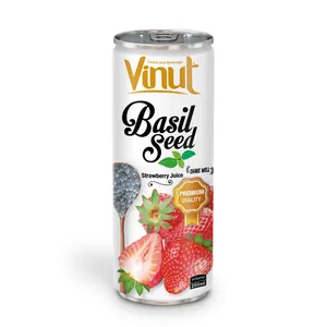 Minuman Biji Basil Kualitas Premium 250Ml dengan Jus Stroberi Flavour