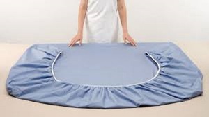 <b>Queen</b> Size White T200 Polyester Grade a <b>Fitted</b> <b>Sheet</b> for Adults Plain Bleached Pattern Hospital Hotel Use Direct Factory Supply - Product Image 4