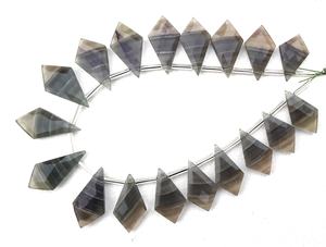 ฟลูออไรต์ธรรมชาติพลอยเหลี่ยมเพชรพลอยแฟนซีรูปร่าง Briolette ลูกปัดหินของการป้องกันจิตทำเครื่องประดับขายส่ง - Product Image 4