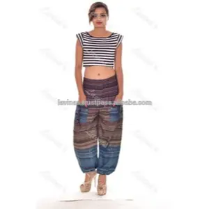 Indian Katoen Hippie Yoga Broek Unisex Dance Broek Boho Alibaba Genie Broek