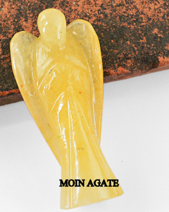 Figuritas de Ángel de Aventurina amarilla de 2 pulgadas de alta calidad, piedras preciosas de ágata Feng Shui naturales talladas, artesanías de piedra semipreciosa - Product Image 3