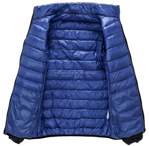 Chaqueta acolchada con cuello levantado ligera personalizada para hombre Procesada de cizalla de invierno de alta calidad - Product Image 2