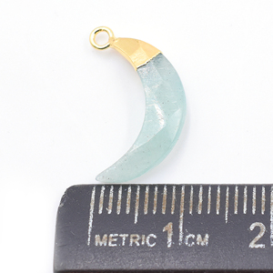 Amazonite 16ถึง18มม. พร้อมจี้เงินรูปดวงจันทร์ชุบทอง - Product Image 3