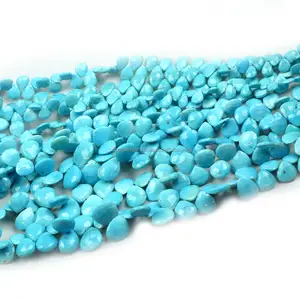 Pears Shape Briolette Turquoise Gemstone Beads