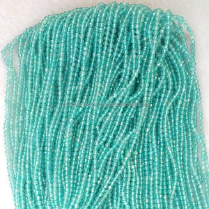 NEON BLUE APATITE Smooth Rondelle Healing Stones <b>Beads</b> Jewelry Making Necklace Crystals <b>Meditation</b> Spiritual Growth Certified - Product Image 6