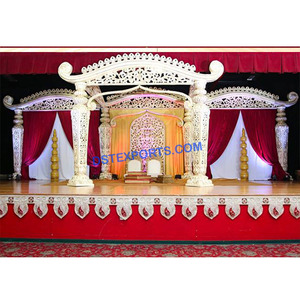 Boda India Elegante Dhanush Mandap Boda real Fibra tallada Shaadi Mandap Boda India Mandaps Fabricante Exportador EE. UU. - Product Image 1