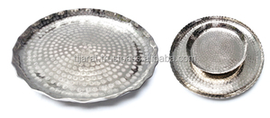 Nouveauté Plateau de service décoratif en aluminium de forme moderne et élégante pour la décoration de table de mariage avec logo personnalisé - Product Image 6