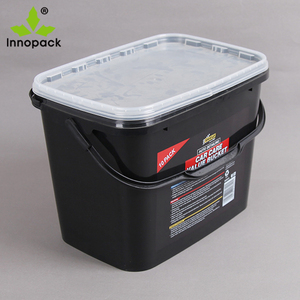 Cubo de plástico Rectangular de 8.7L para caramelos y cubo cuadrado pequeño negro - Product Image 4