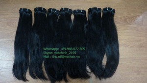 Muestra gratis de extensiones de cabello de alta calidad de cabello virgen de doble trama de máquina súper recta vietnamita 100g para Ghana - Product Image 4