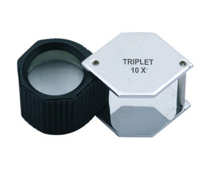 Lupa de ojo de 21mm, tipo triplete, 10x, cromo Hexagonal con agarre de goma, bucles de diamante, herramientas para hacer joyas - Product Image 5