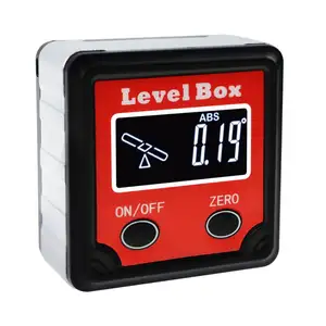 Digitale Level Hoekzoeker Bevel Box Magnetische Base Backlight Tilt Richting Indicator Inclinometer Gauge 360deg (4 X 90deg)