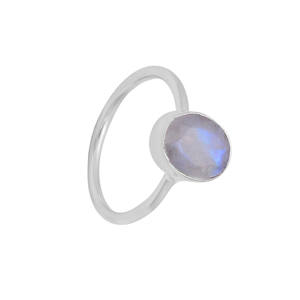 Rainbow Moonstone Faceted 925 Sterling Silver Gemstone Classic Ring Jewelry for Unisex Grossiste Fabrication Casa De Plata - Product Image 1