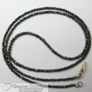 ลูกปัดเพชรสีดำแท้ 100% สำหรับผู้หญิง ราคาประหยัด, สร้อยลูกปัดเพชรสีดำ - Product Image 2