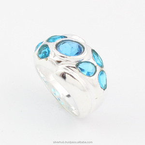 Bague de pierres précieuses en argent sterling 925 de qualité supérieure bijoux faits à la main avec réglage de lunette pour mariage et fête qualité AAAAA - Product Image 5