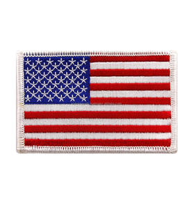 แผ่นผ้าปักลายธงประจำชาติอเมริกาเสื้อลูกไม้ผ้ากำมะหยี่ปักลายดอกไม้ - Product Image 2