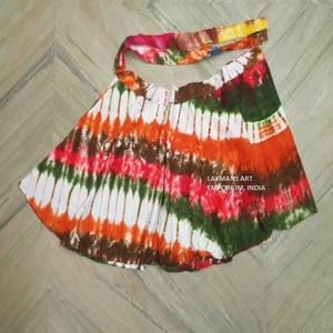 Nuevas faldas redondas envolventes de tamaño mediano para mujer de algodón multicolor Tie Dye proveedor mayorista de India - Product Image 1