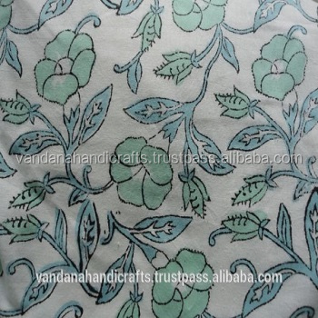 Дизайн ткани с ручной печатью в Индии