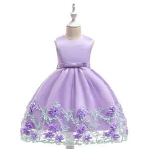 Kapas Putri Panjang Gaun untuk Remaja Blush Flower Girl Gaun Anak Gaun Pesta Anak Perempuan Maxi Gaun
