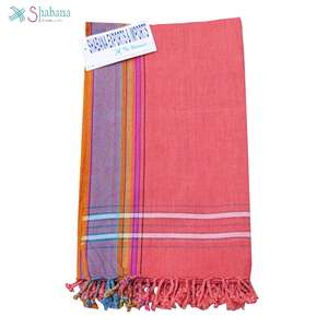 Customized Kenyan Kikoy Bath <b>Towel</b> Solid Color Striped Cotton Beach <b>Towel</b> Quick-Dry and <b>Compressed</b> Handwoven From India - Product Image 6
