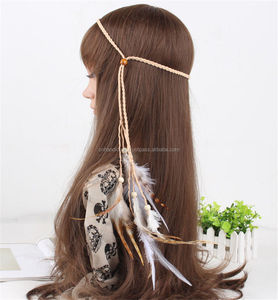 Diadema Boho con Plumas, Hecha a Mano - Product Image 1